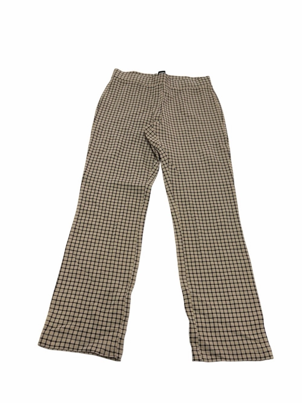 Sanctuary Pants Womens X Small Beige Black Plaid Slim Leg Stretch‎